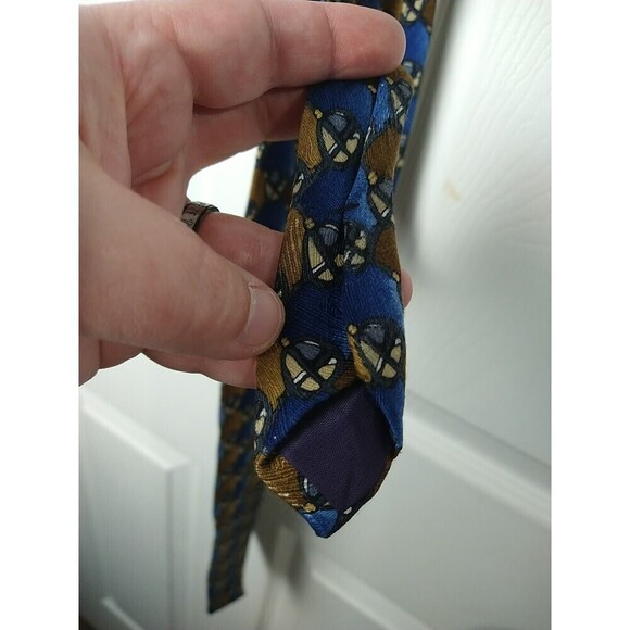 j garcia Blue Brown Artsy Never Swat A Fly Fourteen Collection Tie - Picture 7 of 8
